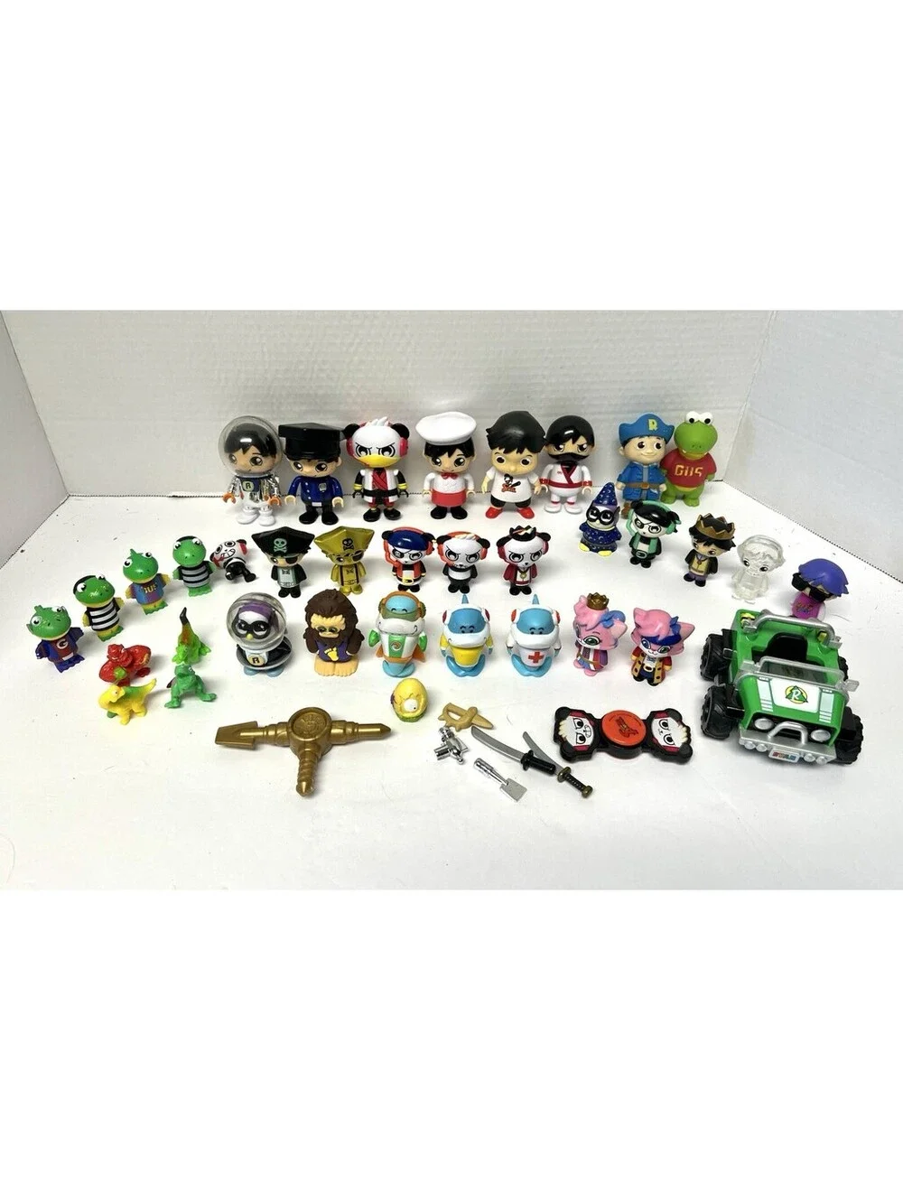 Ryan's World Figures Characters Mixed Toy Lot Of 43 Dune Buggy
